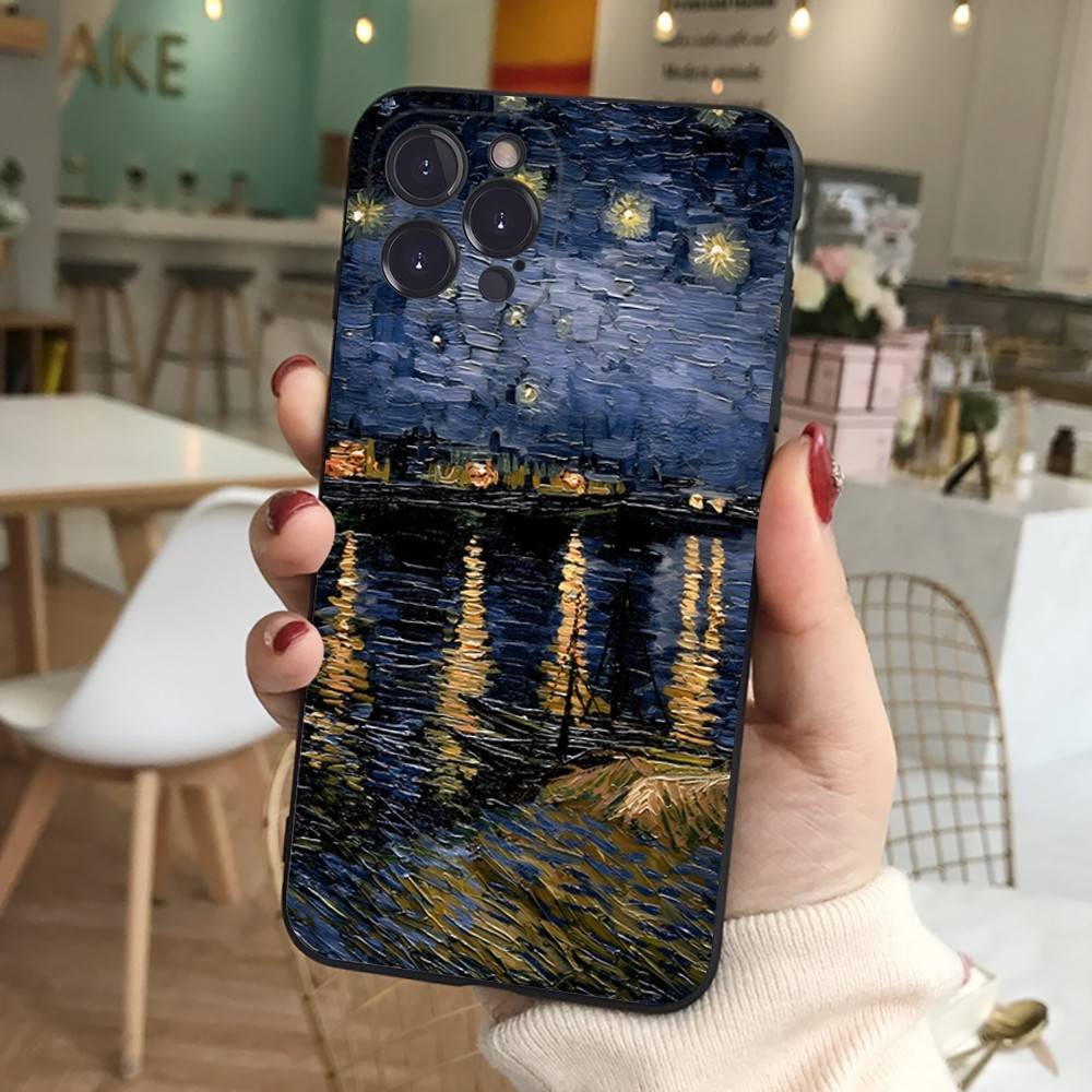 Van Gogh Oil Painting Phone Case For Iphone 17 Air 16 15 14 13 12 11 Pro Max 16 15 14 Plus TPU Soft Case