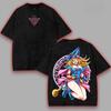 T-shirt Anime Yu Gi Oh Harajuku Gotica Vintage Lavata Oversize Uomo Donna Abbigliamento Manica Corta Poliestere Puro T-shirt Top