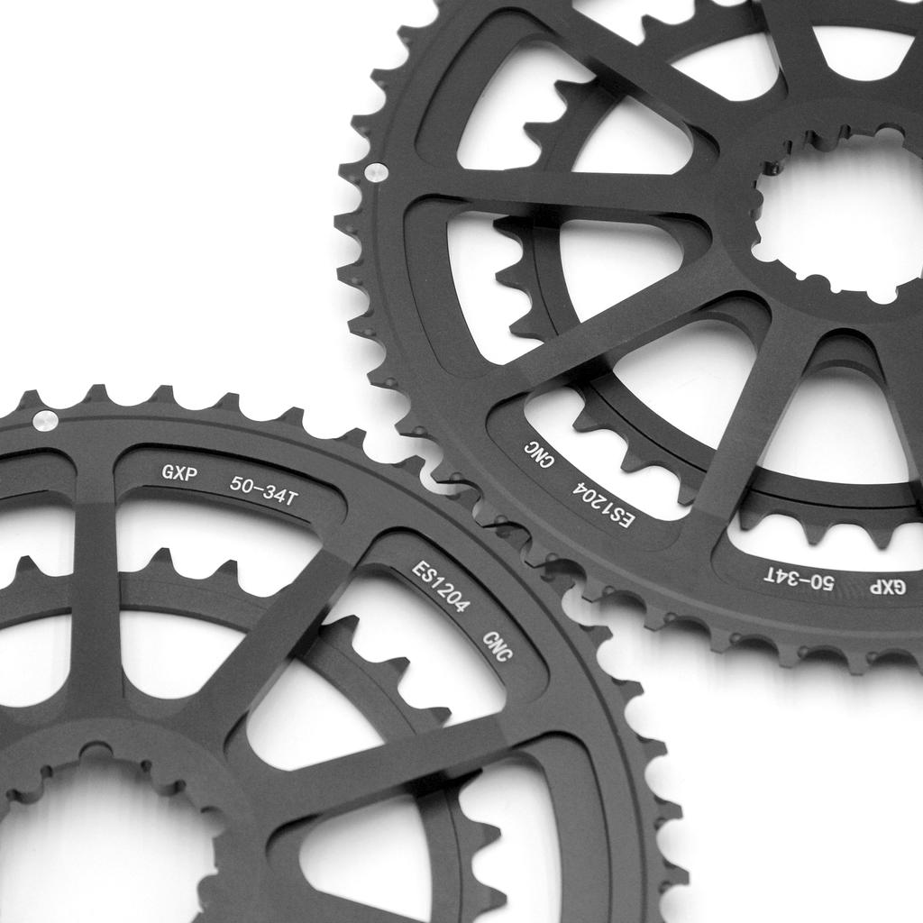 Road Bike Double Chainring Narrow Wide Tooth Disc Chain Wheel Chainring 50-34T/52-36T/53-39T Bike Chainrings Replacement