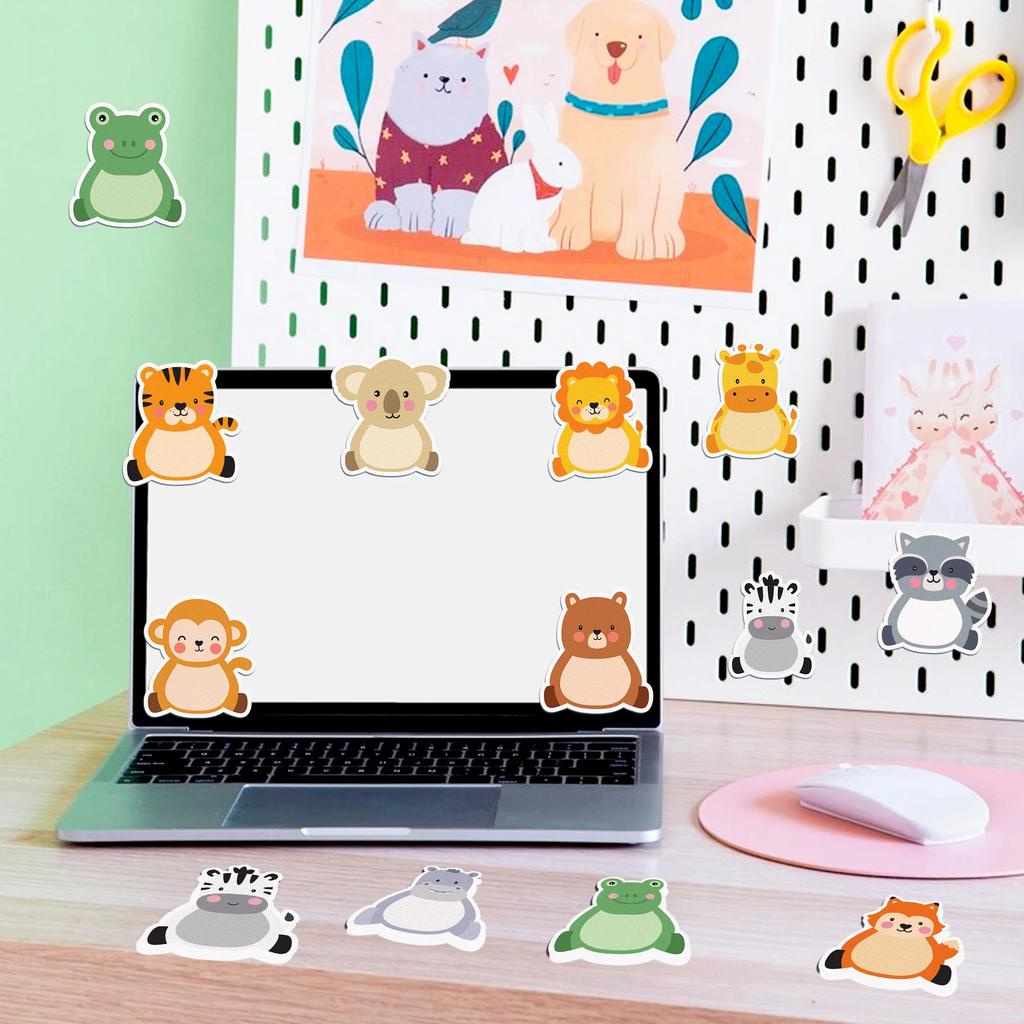 240Pages Cartoon Jungle Animal Memo Pads Set Refrigerator Sticky Notes Stationery Label Notepad Self-Adhesive Memo Book Supplies