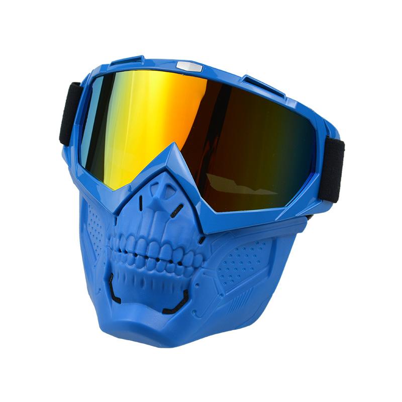 Anlorr Motorcycle Goggles Windproof Tactical Mask Dustproof Goggles With Face Protection Shield Mask
