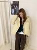 White duck down ribs light puffs hooded down jacket women's new loose and thin versatile warm jacket