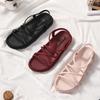 2024 Trendy Thick-Soled Net Red Sandals for Women – Casual Fairy Style Flat Roman Beach Shoes for Students