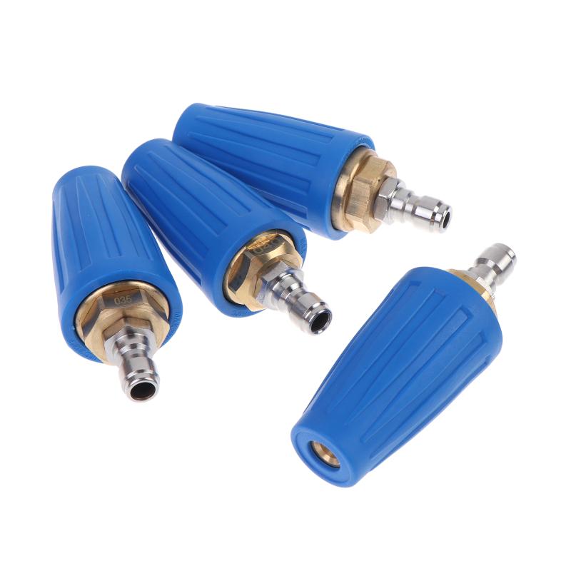High Pressure Washer Rotating Turbo Nozzle Ceramic Core 1/4" Quick Connect 360 Rotation Tip For Car Patio Home Washing Cleaning
