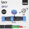 SP17 Series IP68 Waterproof Connector for Panel Mounting Featuring 2/3/4/5/7/9 Pin Options for Secure Installations