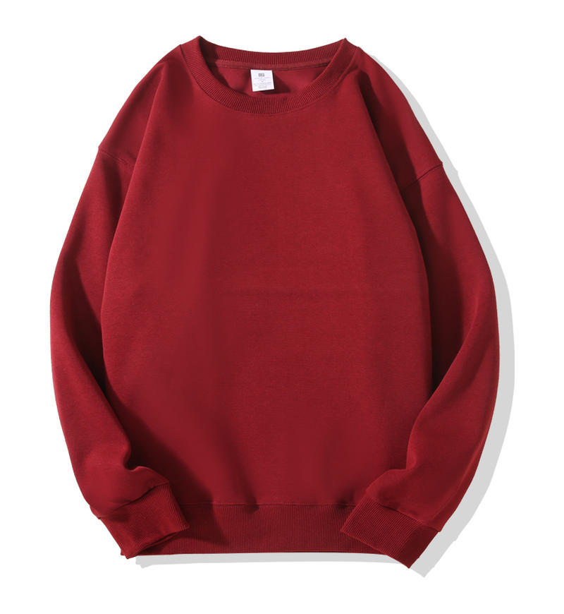 Silver Fox Fleece Sweatshirt Fleece-Lined Thickened Crew Neck Sweatshirt Men's & Women's Fashion Fall Winter Loose-Fit Drop-Shoulder Basic Sweatshirt