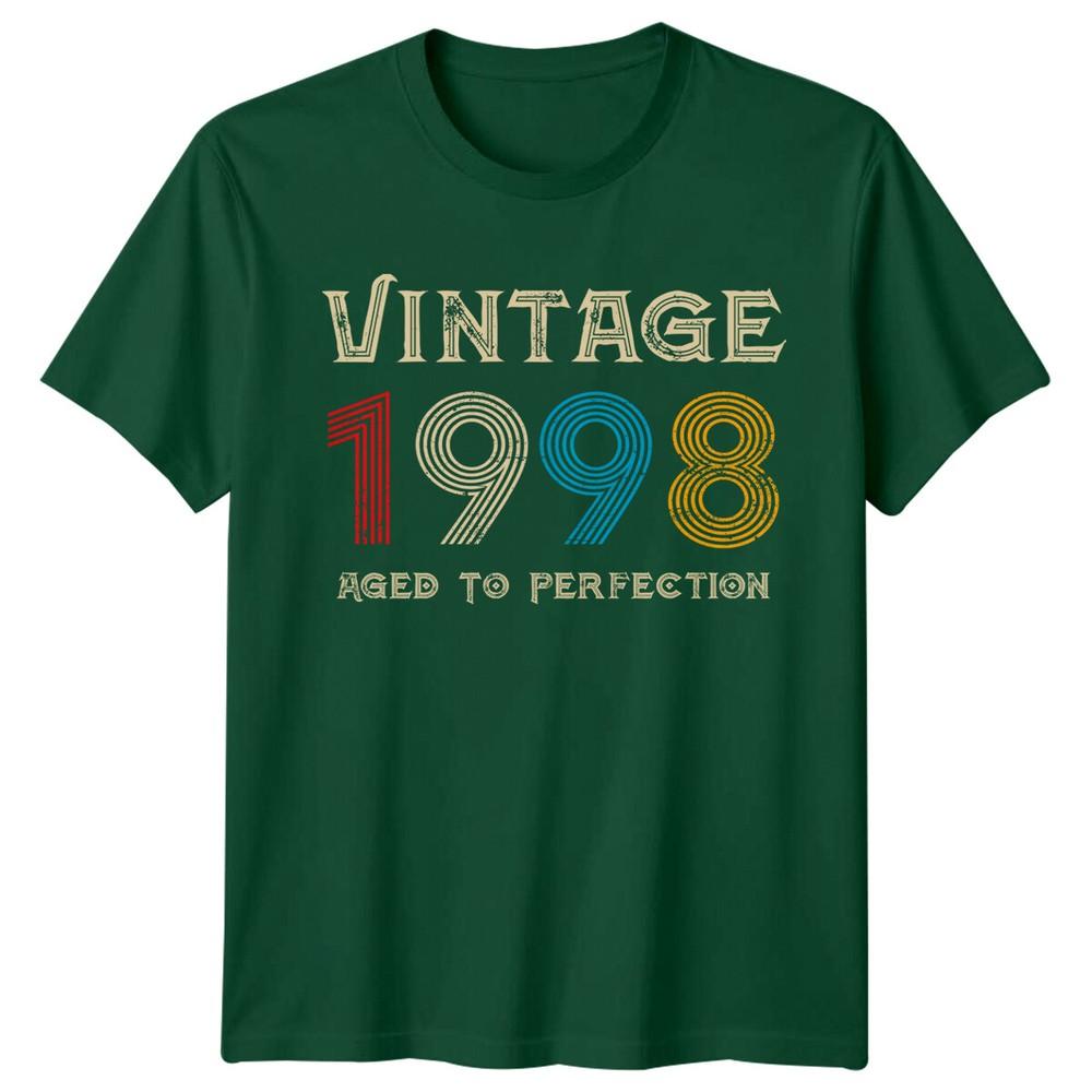 Vintage 1998 Unisexs T Shirt 28th Birthday Gift Aged To Perfection S