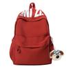 Junior High School Schoolbag Women's Solid Color Backpack