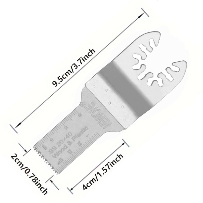 NEWONE 7pcs Stainless Steel Oscillating Tool Blade, Multi-tool saw blades Multi Tool Mortar Cutting Saw Blades for tile concrete cutting