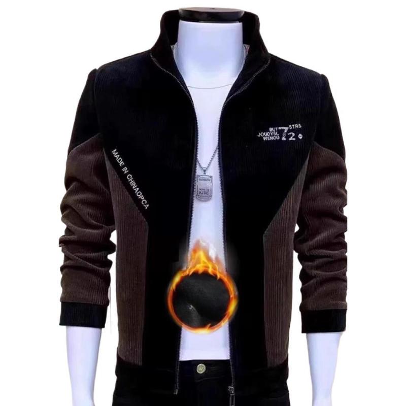 

Весна та Осінь Нова Чоловіча Куртка Приталена Стійка Комір Кольорове Поєднання Високоякісна Універсальна Повсякденна Молодіжна Куртка M