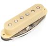Musiclily Pro ST-60S Staggered Alnico 5 Single Coil Pickup with Ridge PU for Strat Electric Guitar, Cream