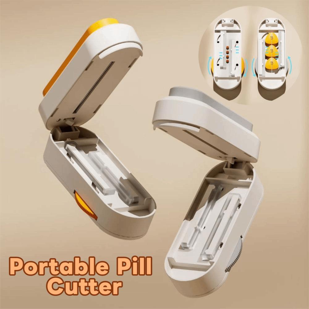 2 In 1 Pill Storage Box Dust-Proof Cut Tablet Dispenser Waterproof Daily Pill Splitter  Home