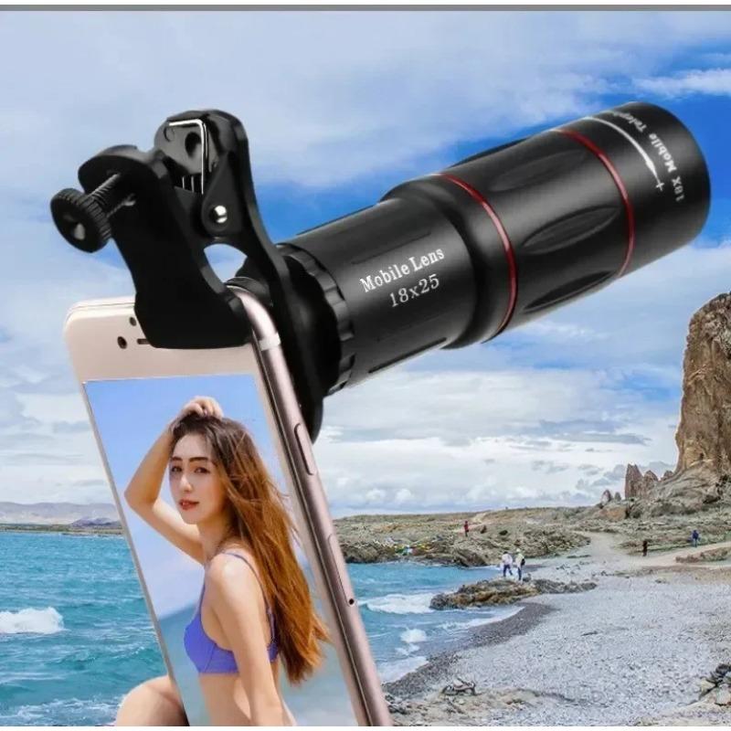 Universal 18x Magnification Mobile Phone Telephoto Lens External Zoom Clip-On Camera Lens for Concerts