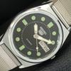 AUTOMATIC VINTAGE REFURBISHED SEIKO 5 JAPAN MENS BLACK DIAL WATCH A444471-1