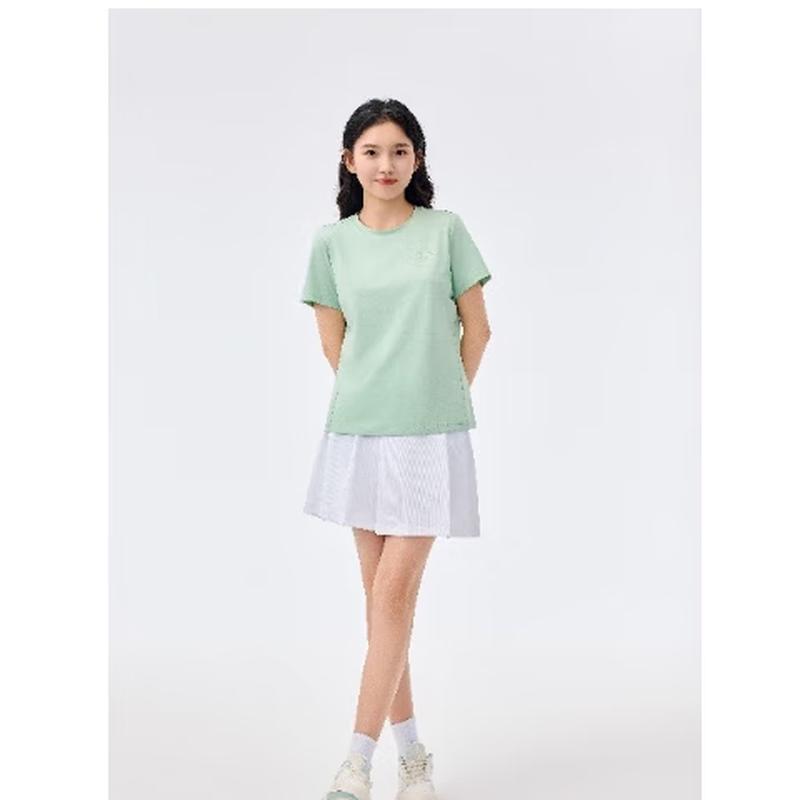 Anta Women s Serene Green Sporty Casual Short Sleeve T-shirt 4XL