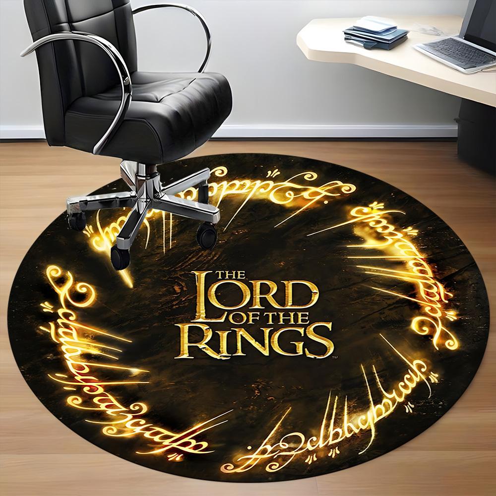 1pc The Lord of the Rings Carpet, Round Non-Slip Durable Large Size Office Carpet, Suitable for Office,yy250908048