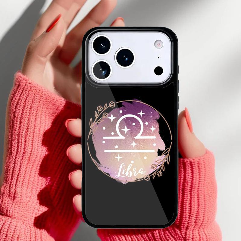 Zodiac Libra Balance Phone Case for iPhone 17 Air 16e 15 14 13 Pro Max Back Cover for 12 11 Pro Coque