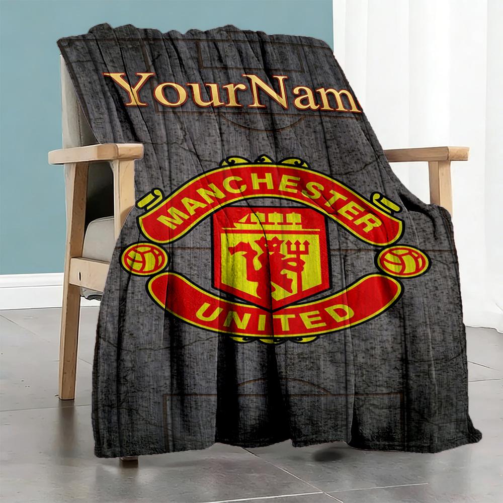 Manchester Personalized Name Blanket Cozy Personalized Blanket Soft & Cozy for Bedding Bed Office Chair Chair for All Occasions