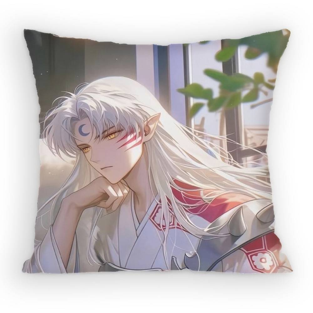 Anime Sesshoumaru Pillow Case Sofa Living Room Bedroom Headboard Backrest Cushion Square Cushion Nap Time