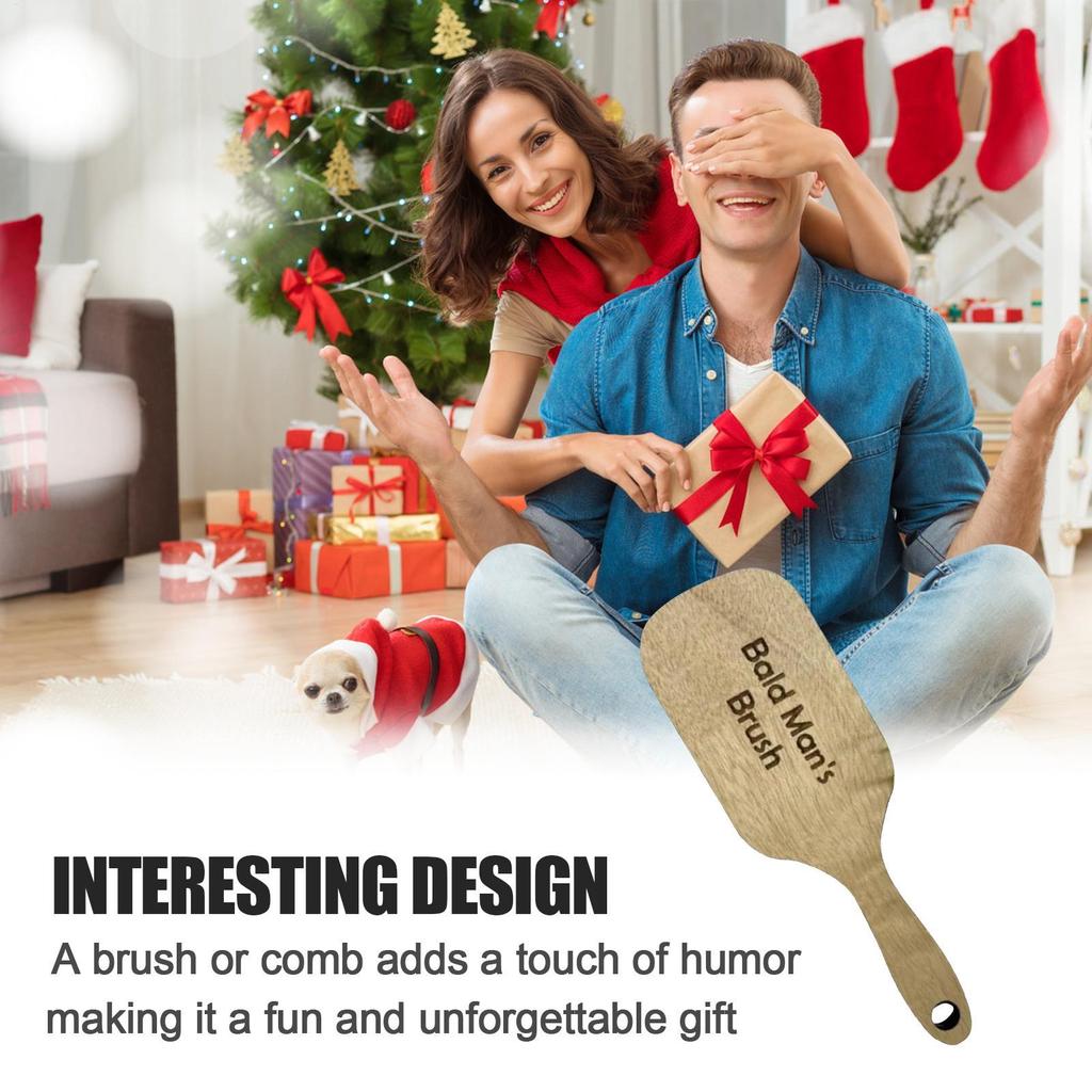 1pc Funny Comb For Bald Men Hilarious Novelty Party Favors Hair Styling Tool Gag Gift Comb for Bald Man Hair Loss Funny Comb