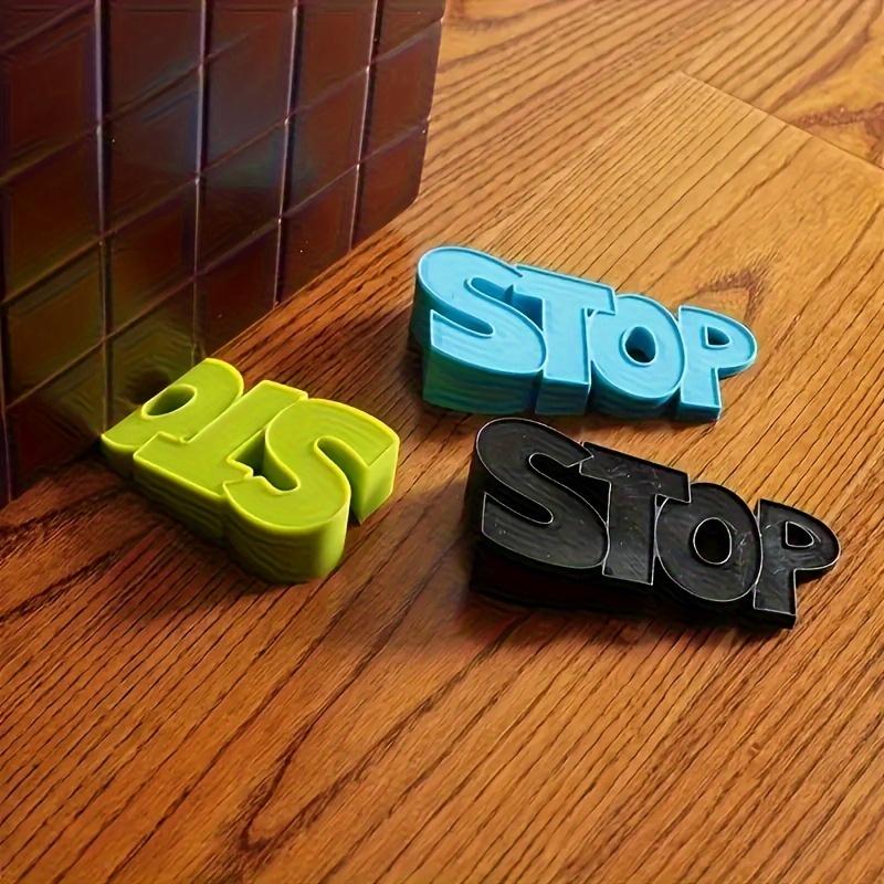 1PC Silicone door stopper Security door stopper English letters STOP silicone door stopper Creative Gifts