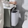 Hanging Trash Can for Kitchen Cabinet Door - Waste Bin with Cover for Bathroom Toilet, Wall Mounted Storage Bucket