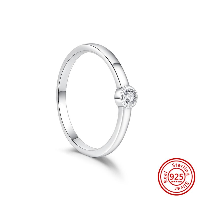 Inel de Deget Inimă Roșie Inele cu Zircon Strălucitor Zircon Spumos Pentru Femei Cupru Sterling 925 Nuntă Logodnă Petrecere Cadouri de Lux