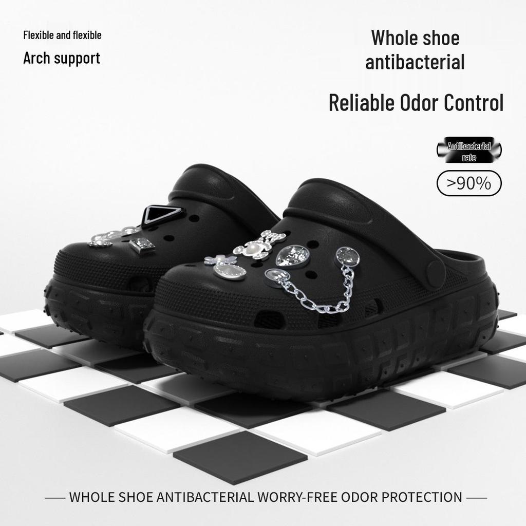 Women's Platform Clog Sandals: Non-Slip, Breathable, Wear-Resistant for Home & Beach