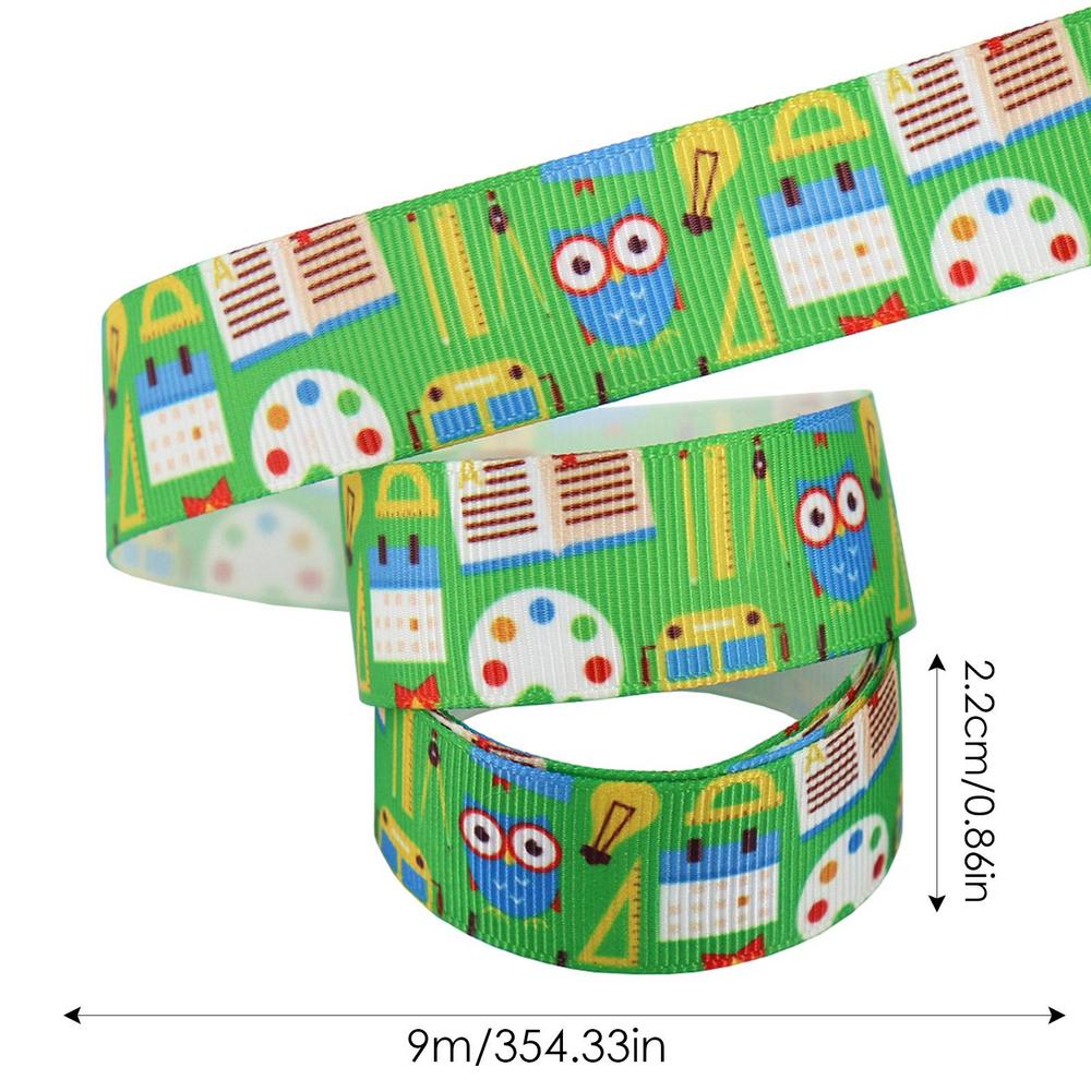Cute Ribbon Cartoon Pattern Ribbon For Wrapping Flower Fruit Box Streamer Wreath Bow Decoration Accessories For Crafts Box