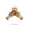 SATURNIA - Brass Hose Adapter 2 Outlets for 3/4" Faucet