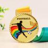 Factory Custom Football Medals and Trophies Gold Silver Bronze Athletic's Sport Medals Cheap Metal Winner Soccer Football Medals