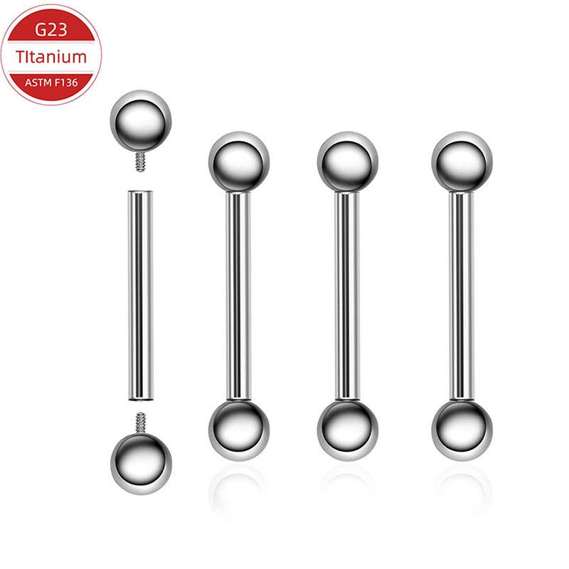 F136 Titanlegierung Kugel-Kugel Innengewinde Schmuck: Lippen-/Ohr-/Brustwarzen-/Zungenpiercings.