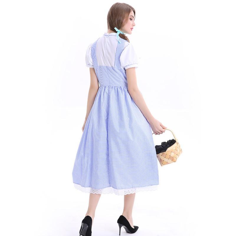 Halloween Women's Wizard of Oz Dorothy Alice Checked Dress Parent-Child Costume