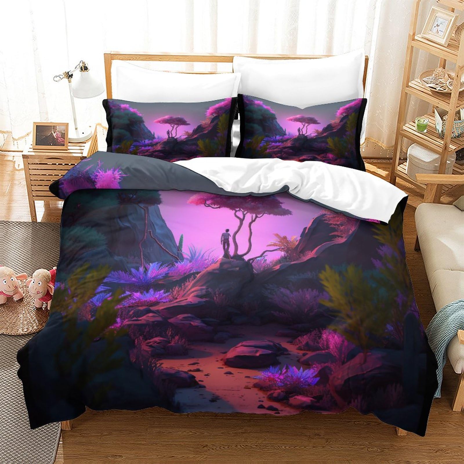 

Valley Duvet Cover Sets For Teens Queen Size Quilt Covers Lightweight Down B Room Decor 2 Pillowcases 1 Duvet Cover No Comforter EU Single(135x200cm)