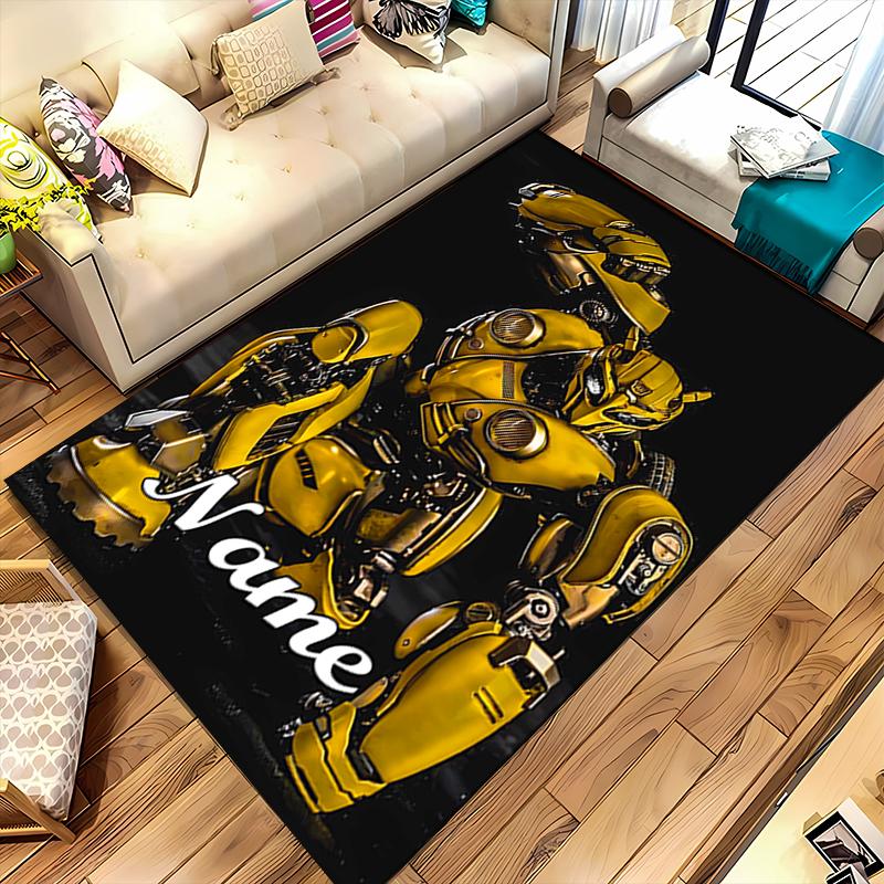 Custom personalization Bumblebee Area Rug - Perfect For Kitchen, Bathroom,Laundry Room Decor Large Size Available,Gift All Seasons