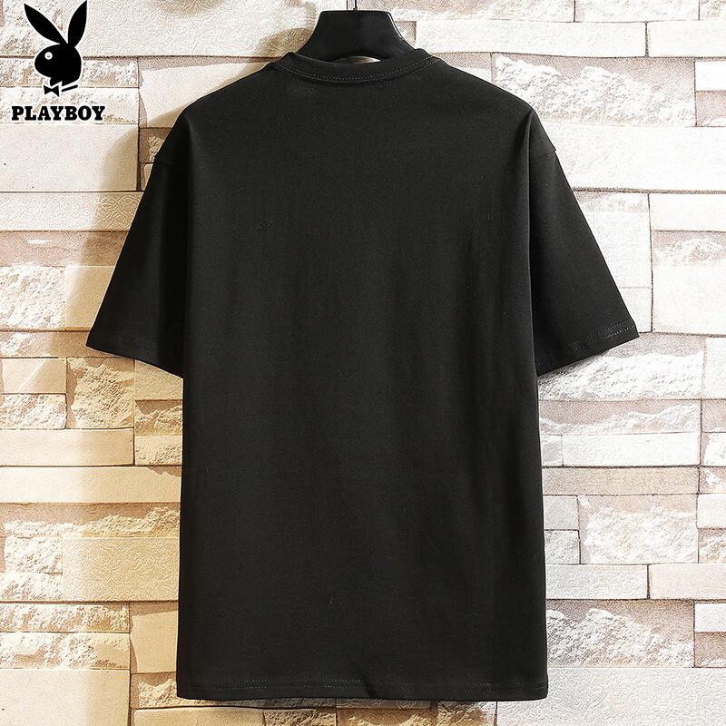 PLAYBOY Men's Pure Cotton Loose Fit Short Sleeve T-Shirt