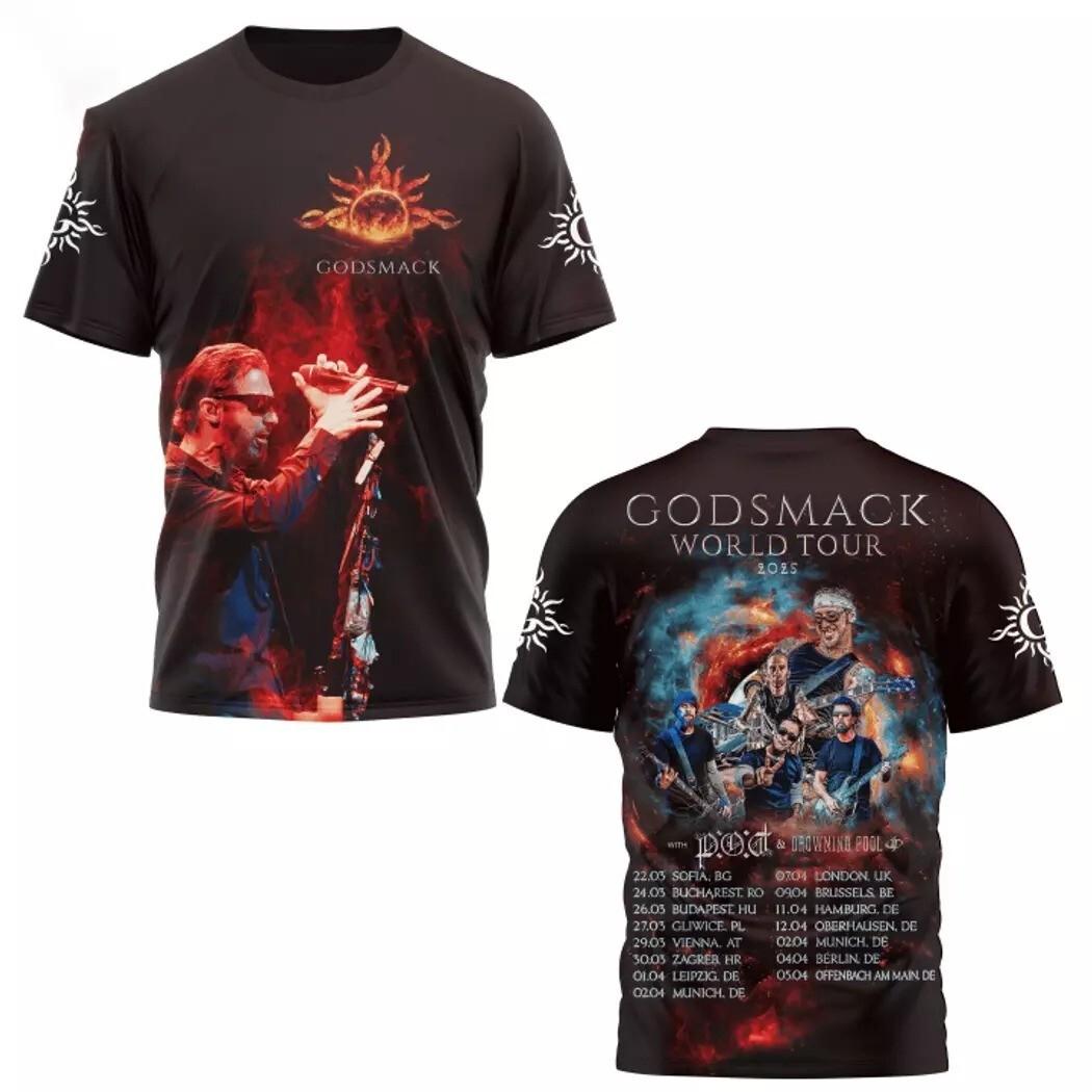 Godsmack World Tour 2026 3D T-Shirt XL