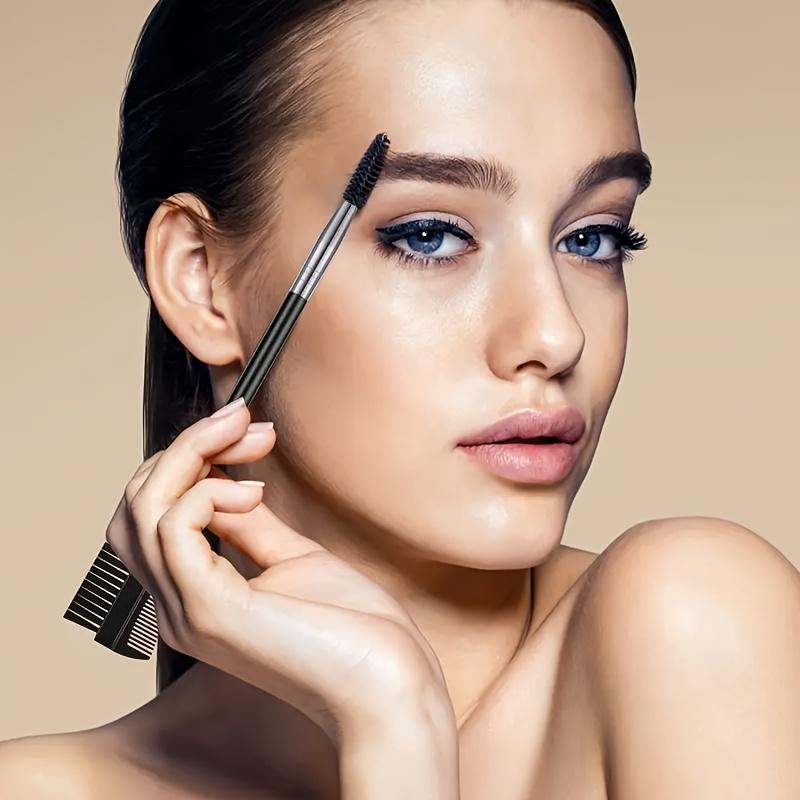 2-Piece Set Of 3-In-1 Professional Eyebrow And Eyelash Shaping Tools - Double-Ended Brush, Used For Curling Eyelashes For A Long, Beautiful Lash Curl
