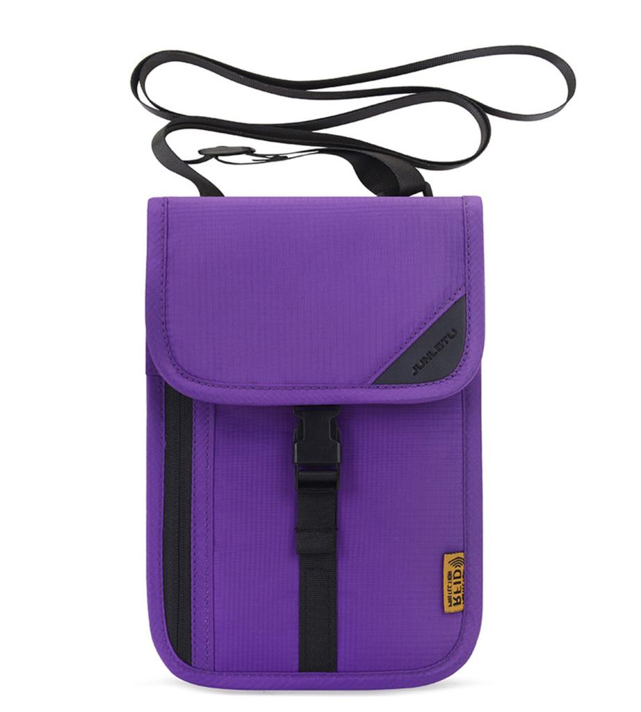 Multifunctional Neck Hanging Coin Purse Protective Cover Passport Document Bag
