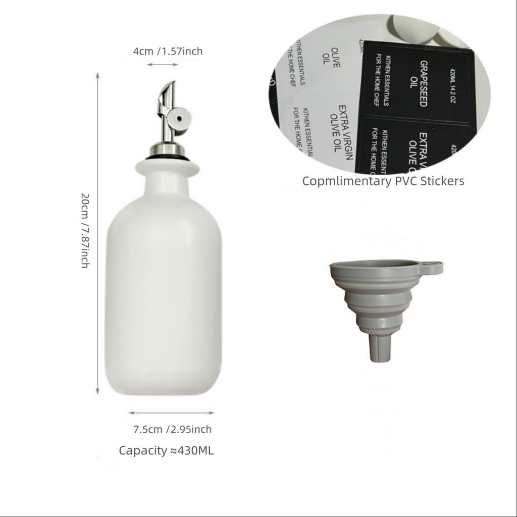 Household Ceramic Soy Sauce Bottle Leakproof Automatic Open Oil Bottle Leakproof Household Kitchen Seasoning Utensils