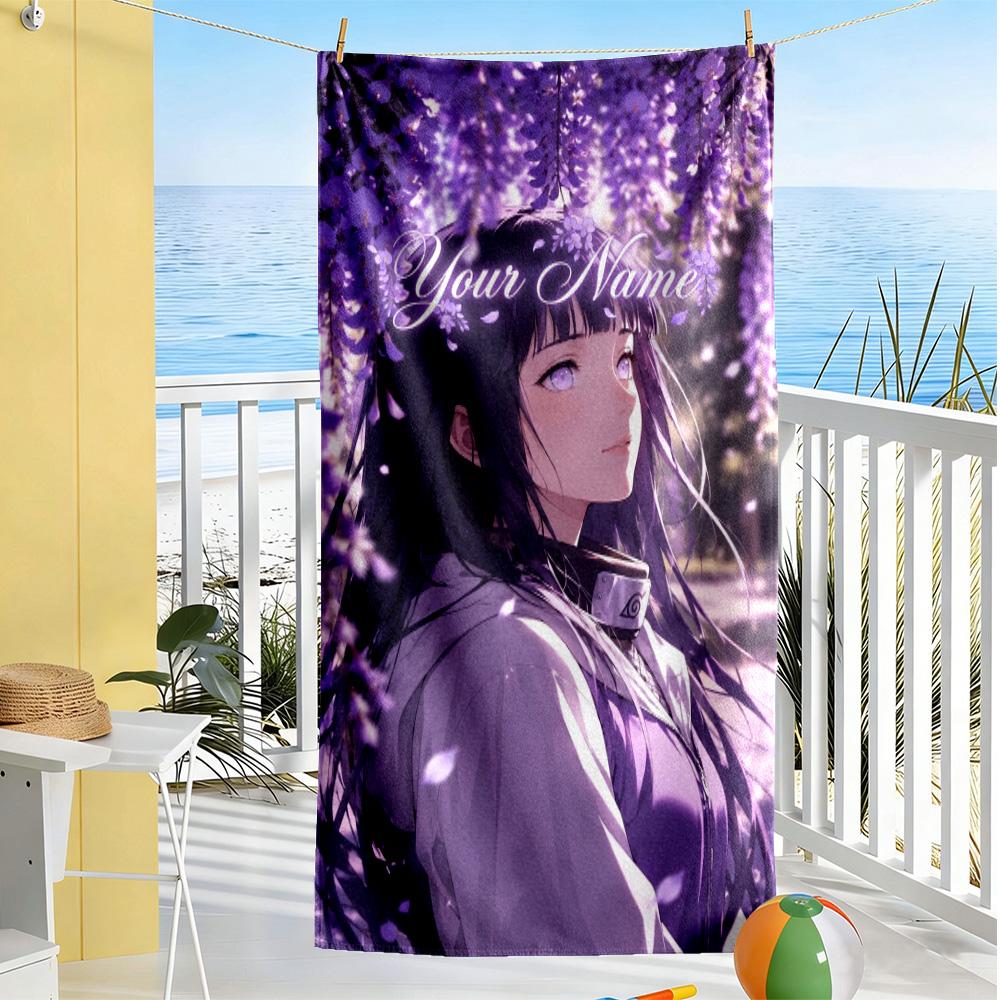 Naruto Character Customize Your Name Beach Towel High Absorbency & Quick-Dry Portable for SwimmingBeachCamping Travel Beach AccessoriesGym