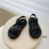 Children Summer Boys Girls Fashion Pure Color Hook Sandals Baby Soft Breathable Shoes Kids Summer Beach Sandal