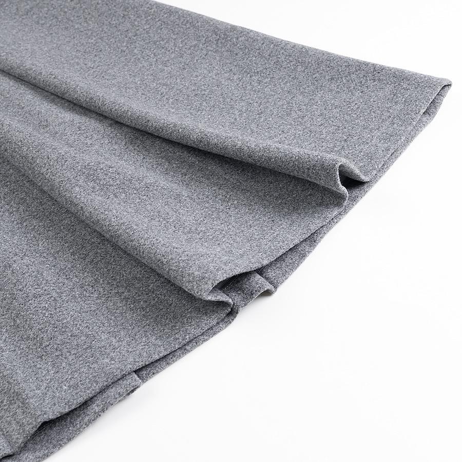 Slim Fit Turn-Down Collar Long Sleeve Coat and Midi Skirt Set - 2025 European & American Spring Fashion