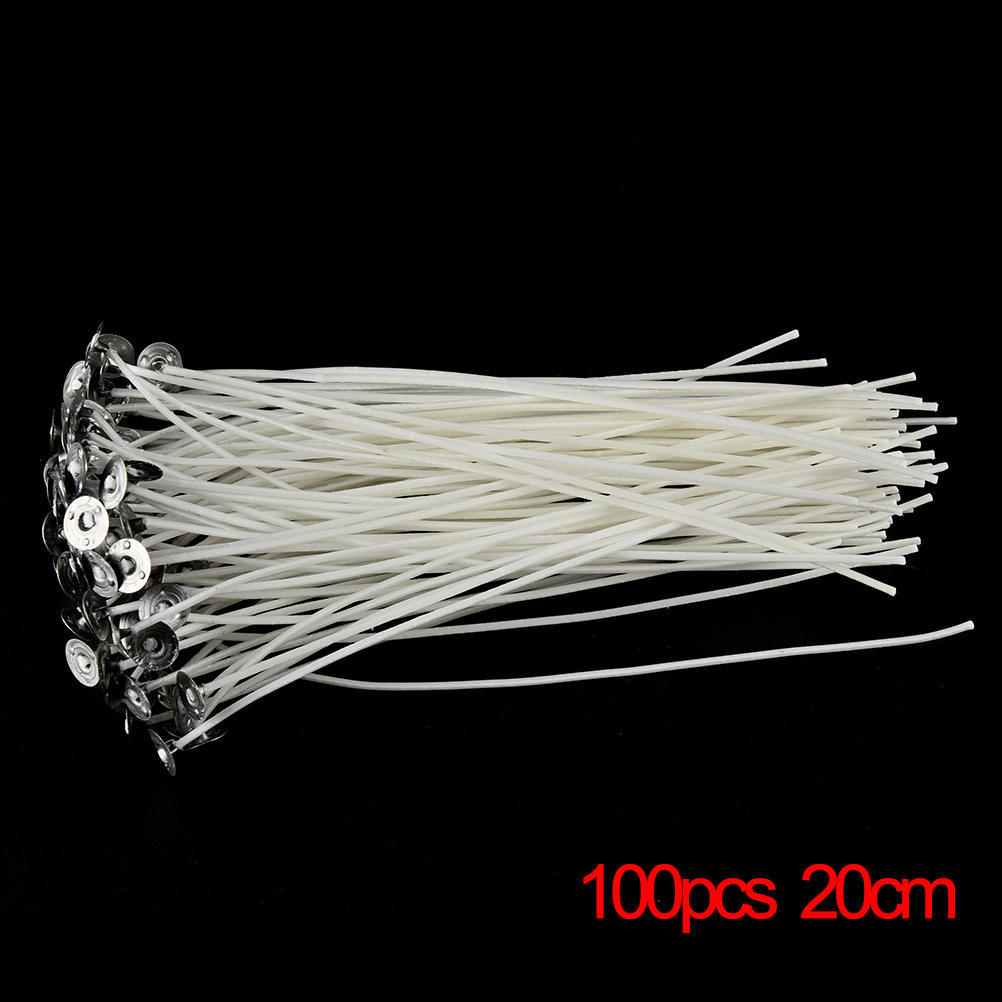 100Pcs Five Sizes 8/10/12/15/20 Cm Candle Sustainers Cotton Core Wicks For Diy