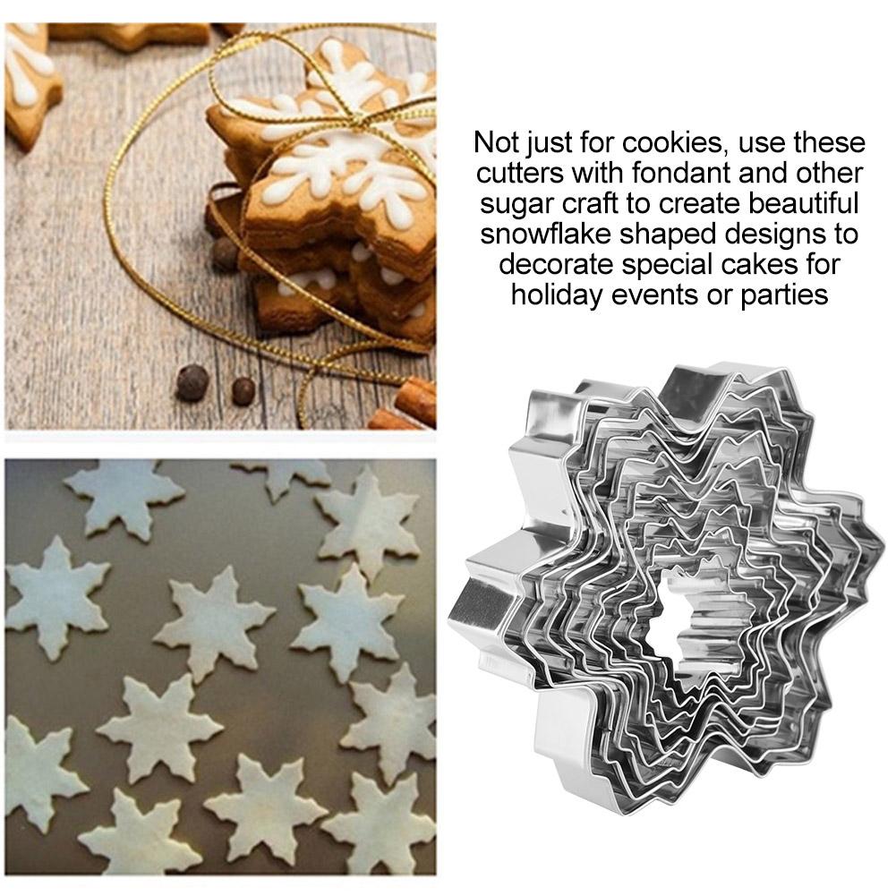 Snowflake Shaped Stainless Steel Mold Cookie Cutter Great For Christmas And Winter Holiday