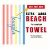 Personalized Striped Beach Towel Custom Name/Logo Microfiber Towel Thin Quick Dry Absorbent for Beach Swimming Yoga Bath Sports