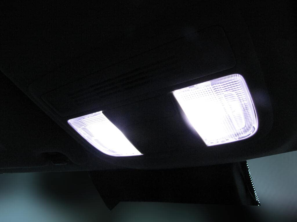 HID-YA T10 37mm LED Room Lamp License Plate Light T10x37mm 150lm 6500K White Set of 2 Heatsink Feston Bulb