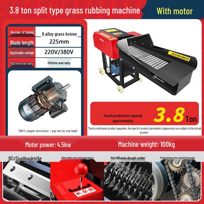 Horizontal Chaff Cutter & Silk Kneader: Straw Crusher & Cutting Machine for Livestock Feed