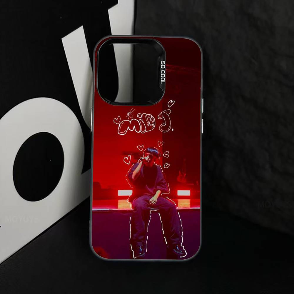 M-Milo J Phone Case For iPhone 17,16,15,14,13,12,11 Plus,Pro Max,XS,Colorful Silver Black Cover