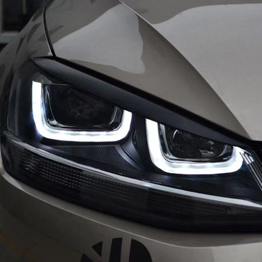 Volkswagen Golf 7 Headlight Eyebrows - Black Exterior Car Stickers/Modified Accessories